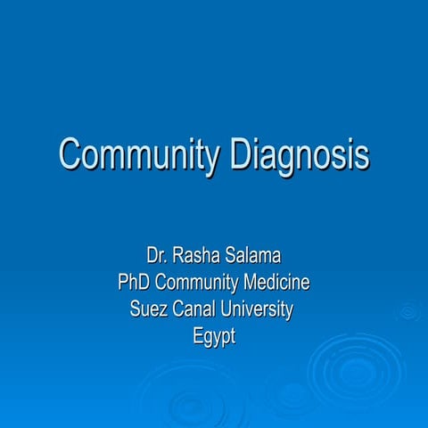community diagnosis for medical students.ppt