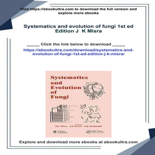 Systematics and evolution of fungi 1st ed Edition J  K Misra