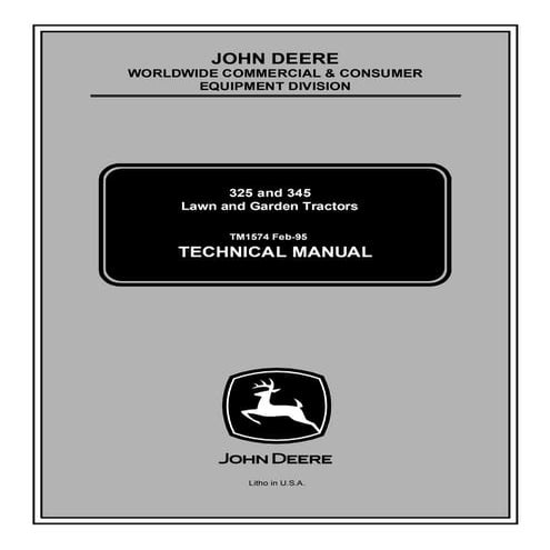 325, 345 John Deere Lawn Garden Tractors Technical Manual.pdf