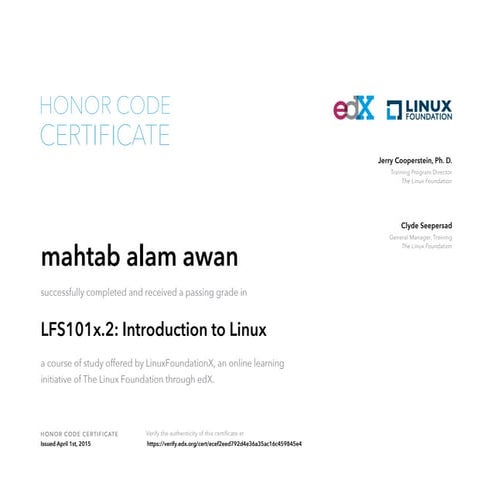 Certificate