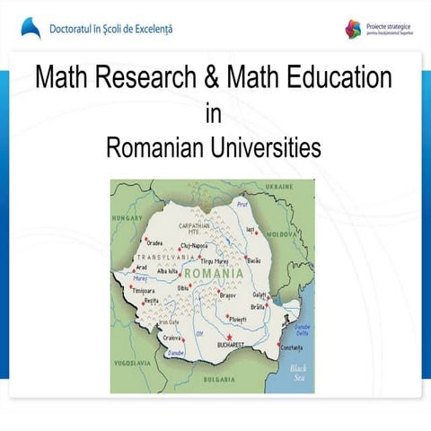 D01L03 C Niculescu - Mathematical Research and Mathematical Education