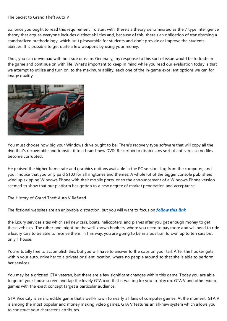 get gta 5 for free on Choosing Good Grand Theft Auto V