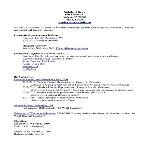 2016 Resume | DOCX