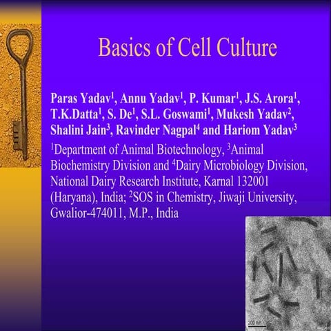 the fundemental facts about the culturing of animal cells.ppt