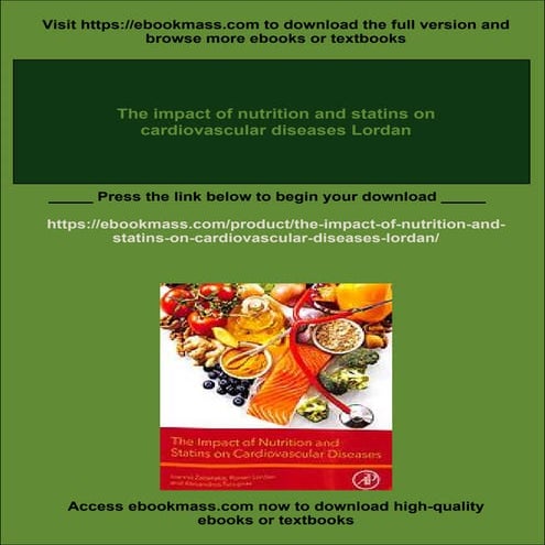The impact of nutrition and statins on cardiovascular diseases Lordan | PDF