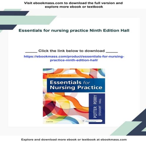 Essentials for nursing practice Ninth Edition Hall