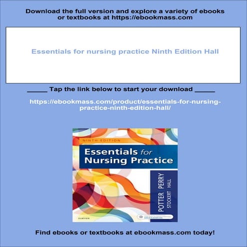 Essentials for nursing practice Ninth Edition Hall