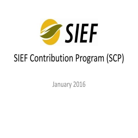 SIEF CP - Presentation - Jan 2016