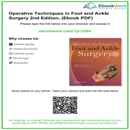 Comprehensive Guide to Operative Techniques in Foot and Ankle Surgery ...