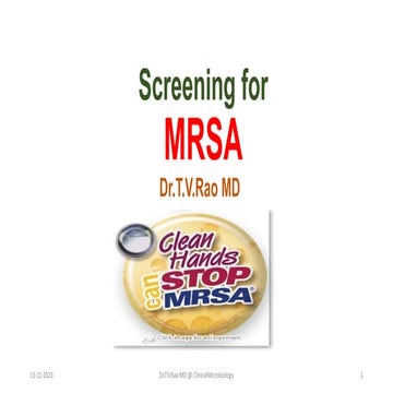 -Screening-for-MRSA-by-Dr-T-V-Rao-MD.pptx