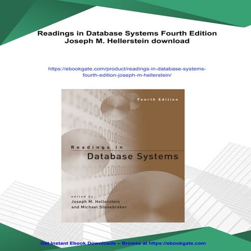 Readings in Database Systems Fourth Edition Joseph M. Hellerstein