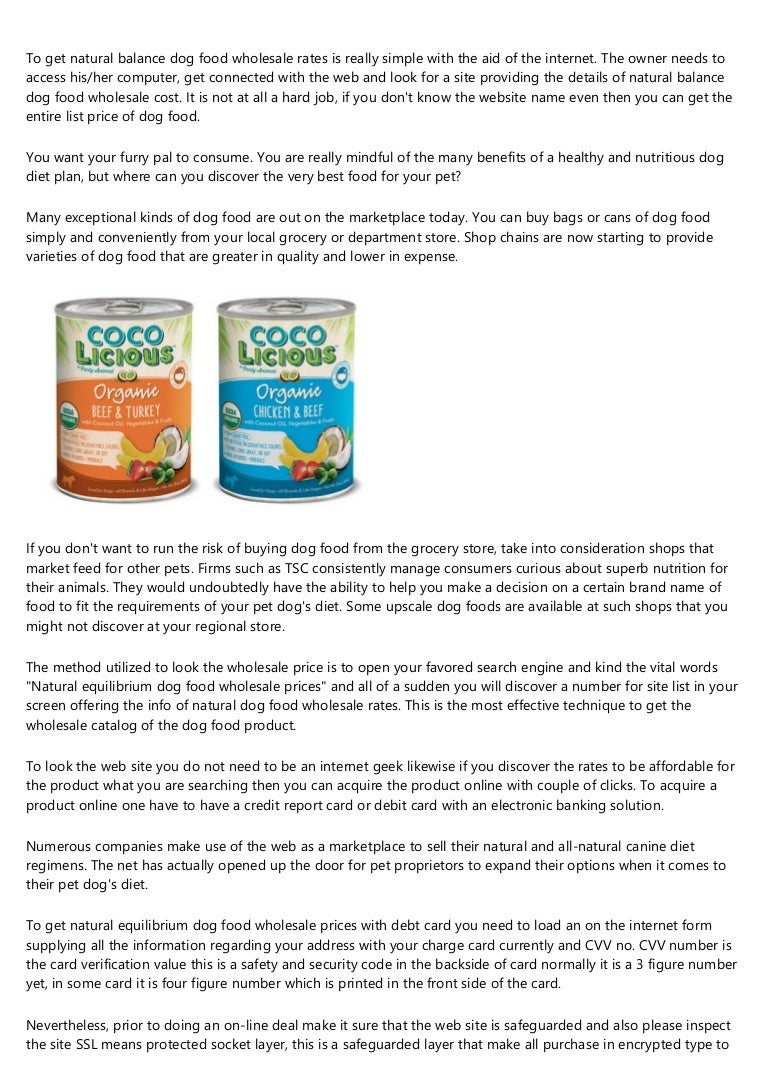 dog food at wholesale prices