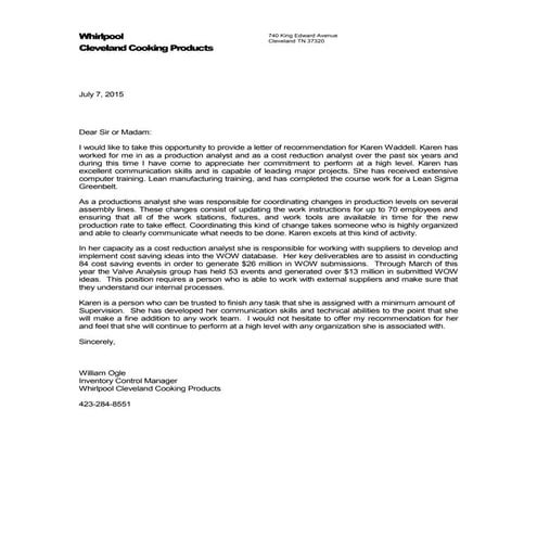 Junbin ECL - CWRU Letter of Recommendation | PDF