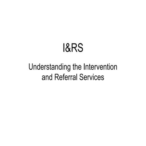 I&RS Understanding and Implementation 2012 | PPT