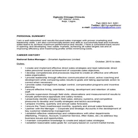 Ogbodo Chinedu C Resume