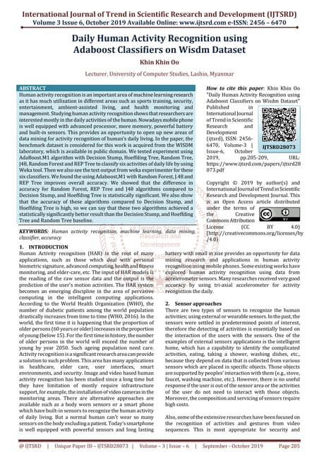 Daily Human Activity Recognition using Adaboost Classifiers on Wisdm Dataset