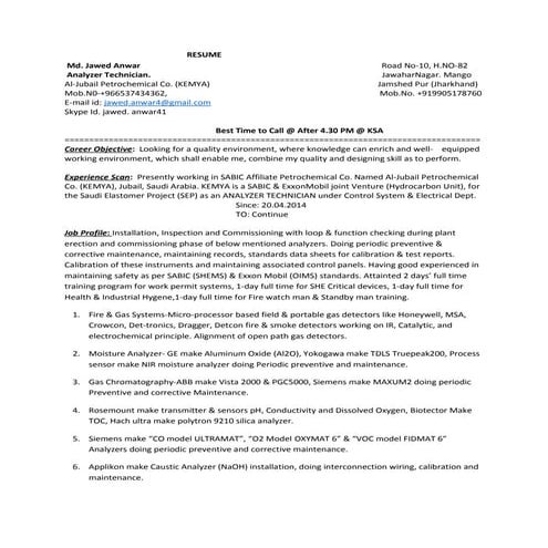 Metering Engineer_Resume | PDF