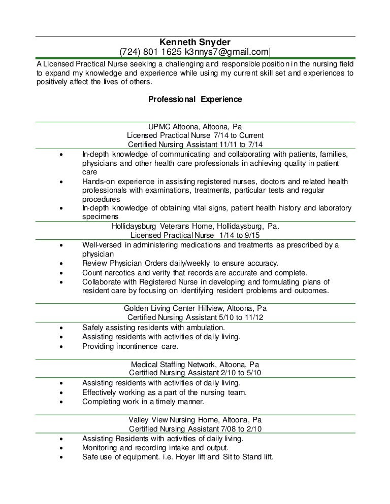 kenny lpn resume 2016 word document lpn skills for resumes