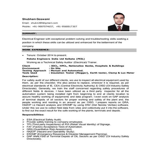 Electrical Engineer CV | PDF