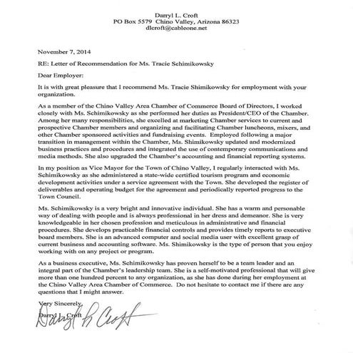 D Croft recommendation ltr | PDF