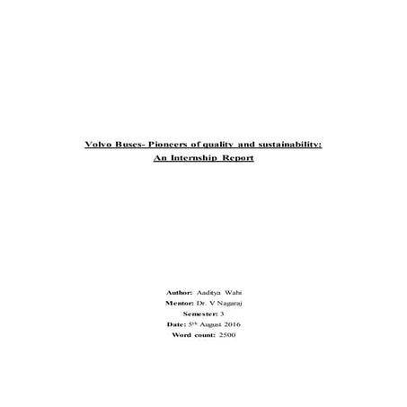 Internship report [AW]