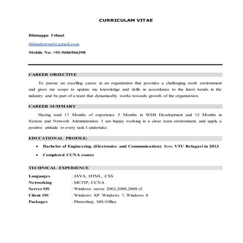 vinay resume | DOCX