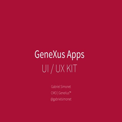 GeneXus Apps UI / UX Kit - Gabriel Simonet