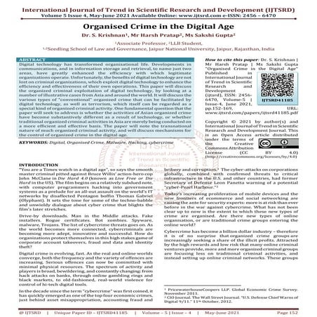 Organised Crime in the Digital Age