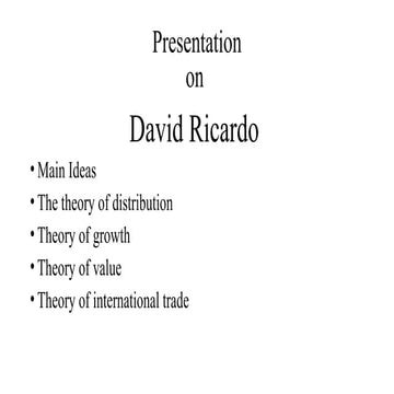 David ricardo | PPTX