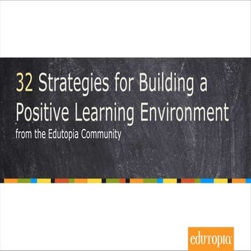 32 Strategies for Building a Positive Learning Environment | PPT