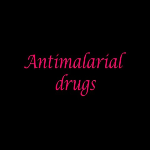 33.antiamoebic, antihelmintic, anticancer and antimalarial drugs