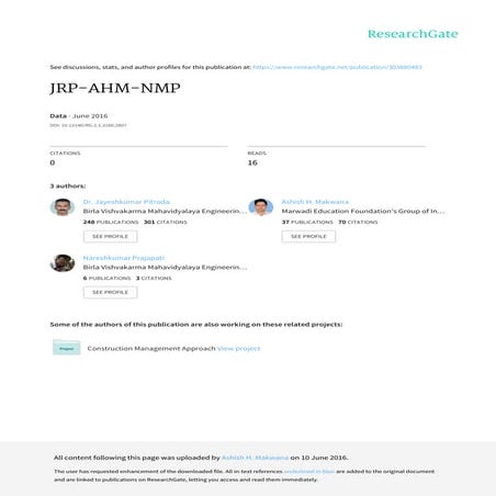 ANALYSIS OF FACTORS AFFECTING HUMAN RESOURCE MANAGEMENT OF CONSTRUCTION FIRMS...