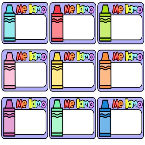 Gafetes para niños de primaria y preescolar | PDF