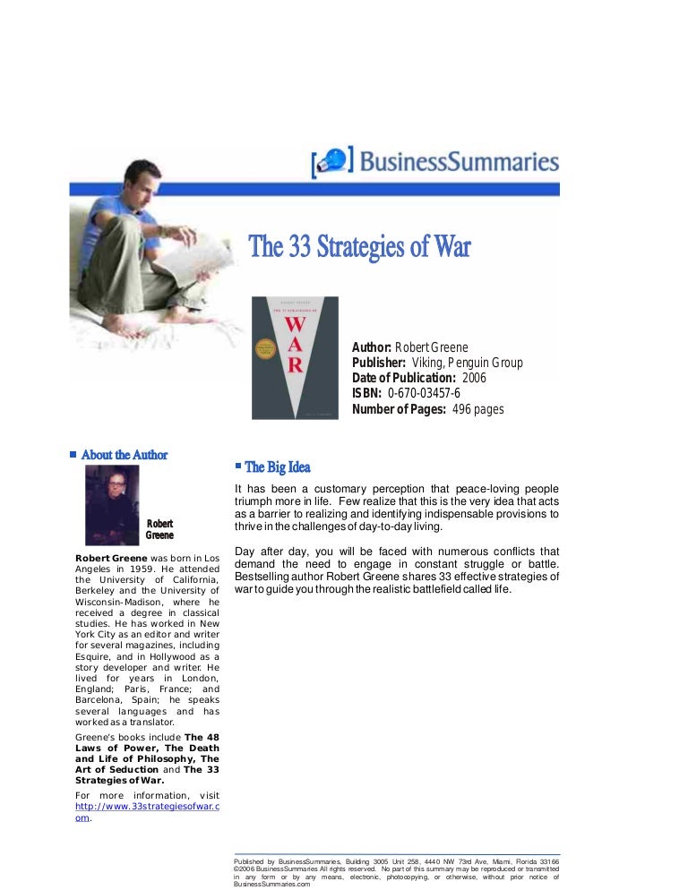 The 33 Strategies Of War