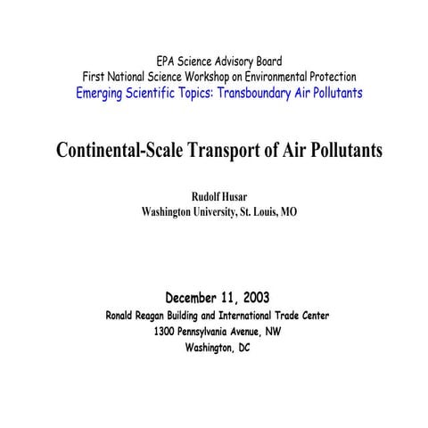 2004-01-21 Continental-Scale Transport of Air Pollutants