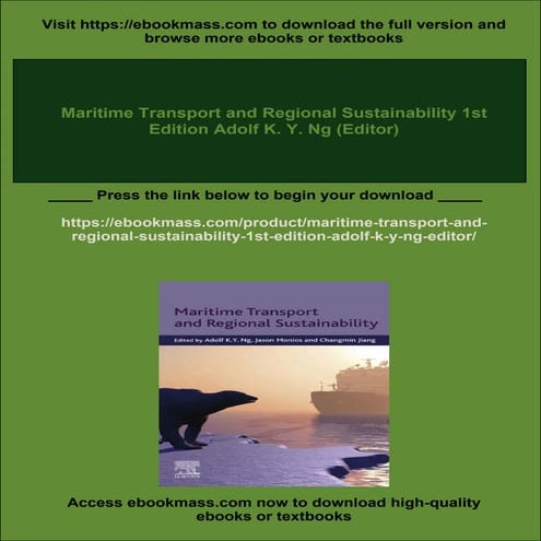 Maritime Transport and Regional Sustainability 1st Edition Adolf K. Y ...