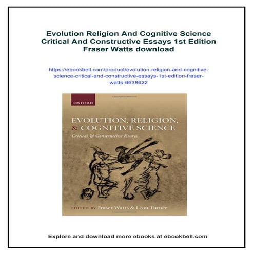Evolution Religion And Cognitive Science Critical And Constructive ...