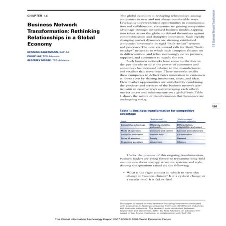 Rethinking Relationships in a Global Economy