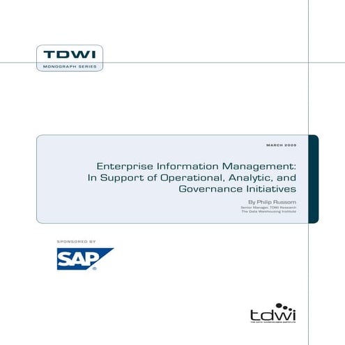 Enterprise Information Management: In Support of Operational, Analytic, and G...