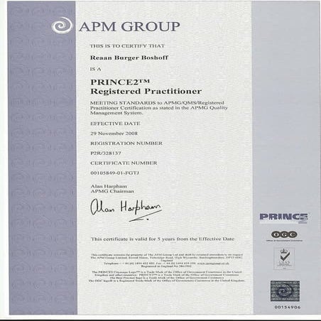 Prince2 Certificate