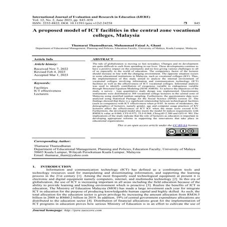 A proposed model of ICT facilities in the central zone vocational colleges, M...