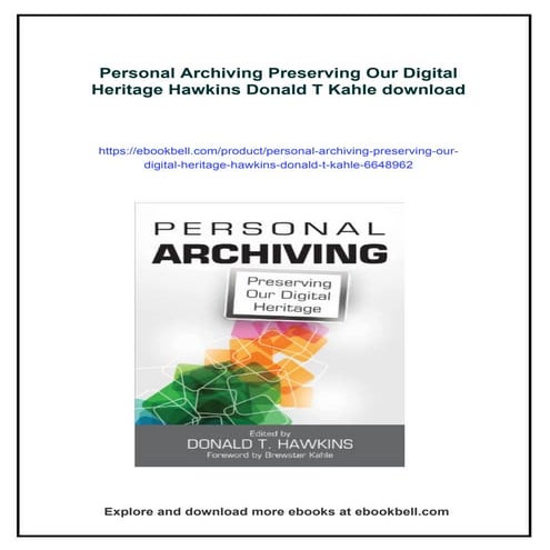 Personal digital archiving | PPTX