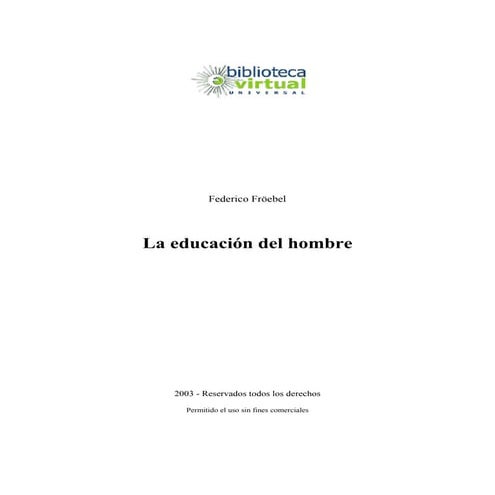 La educacion del hombre