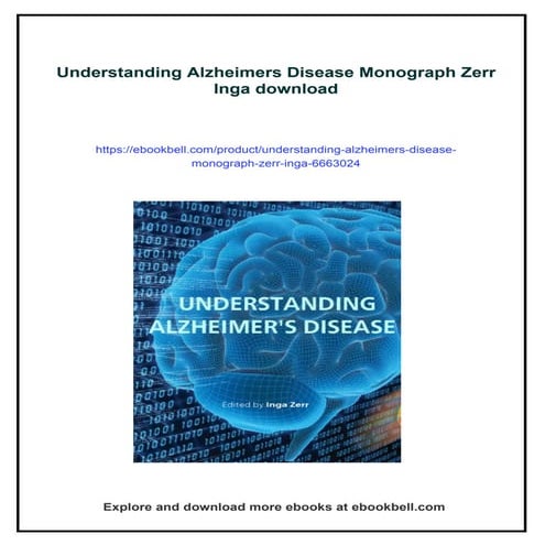 Understanding Alzheimers Disease Monograph Zerr Inga | PDF