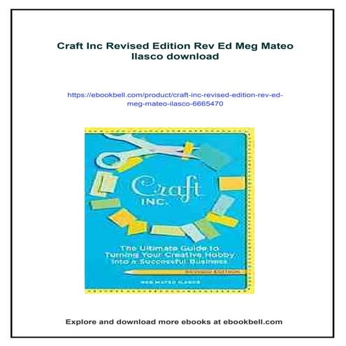 Craft Inc Revised Edition Rev Ed Meg Mateo Ilasco | PDF