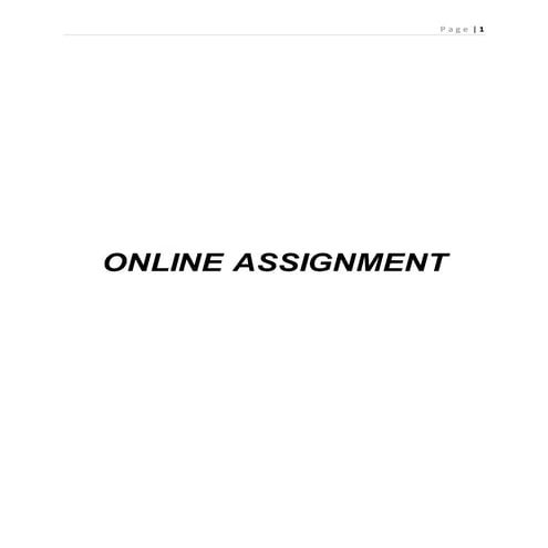 online assignment