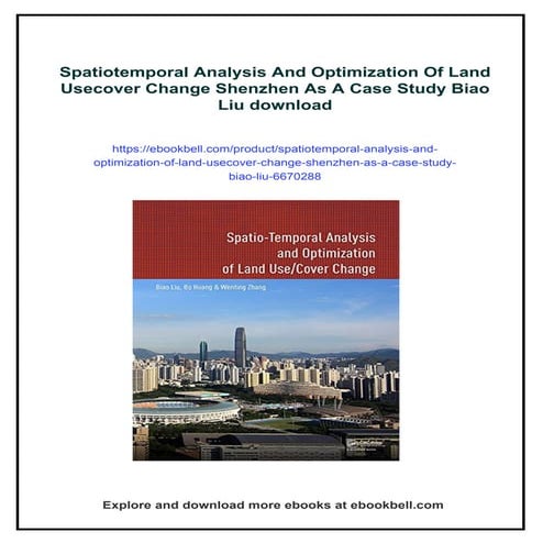 Spatiotemporal Analysis And Optimization Of Land Usecover Change ...