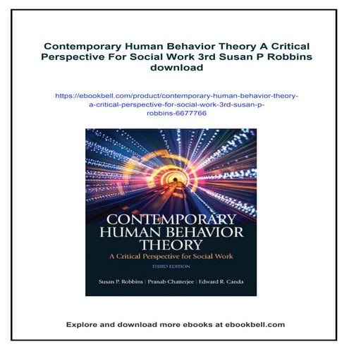 Contemporary Human Behavior Theory A Critical Perspective For Social Work 3rd...