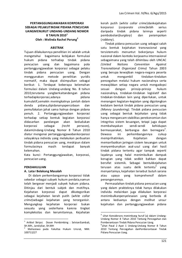 3339 Id Pertanggungjawaban Korporasi Sebagai Pelakutindak Pidana Penc