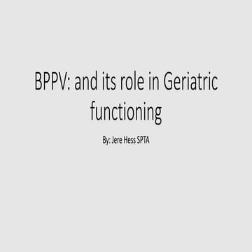 BPPVCheatSheet | PDF